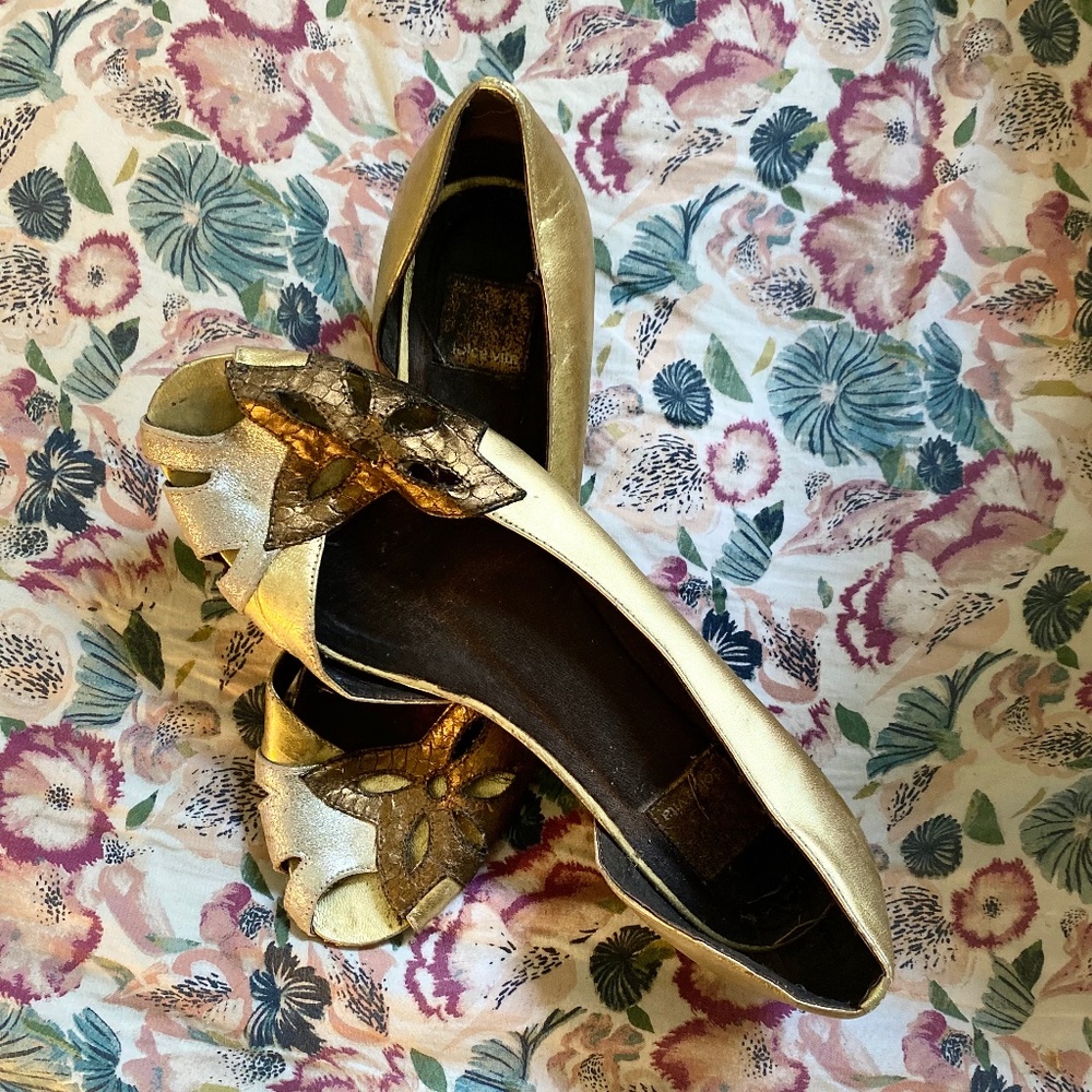 Dolce Vita Gold, Silver, Bronze Wedge